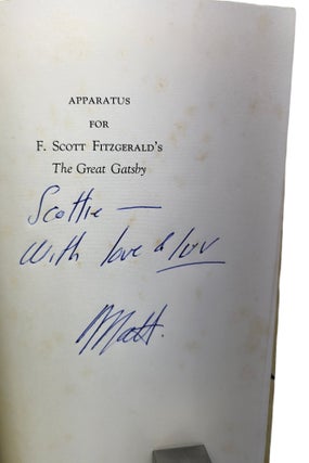Frances Scott "Scottie" Fitzgerald's Copy of SCADE Apparatus for F. Scott Fitzgerald's The Great Gatsby
